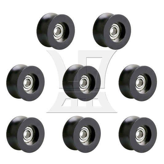 BQLZR Black U Type Groove Bearing Pulley Wheel Pulley 5x25x13mm for Window