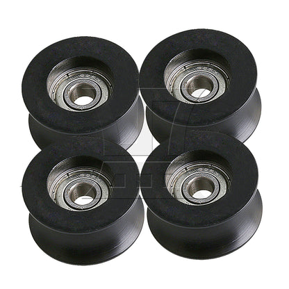 BQLZR Black U Type Groove Bearing Pulley Wheel Pulley 5x25x13mm for Window