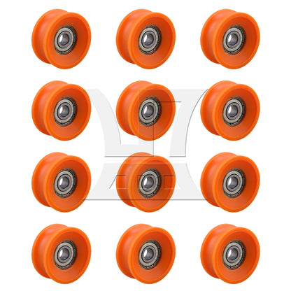 BQLZR 606ZZ U Type Groove Guide Pulley Wheel Bearing Door Window Roller