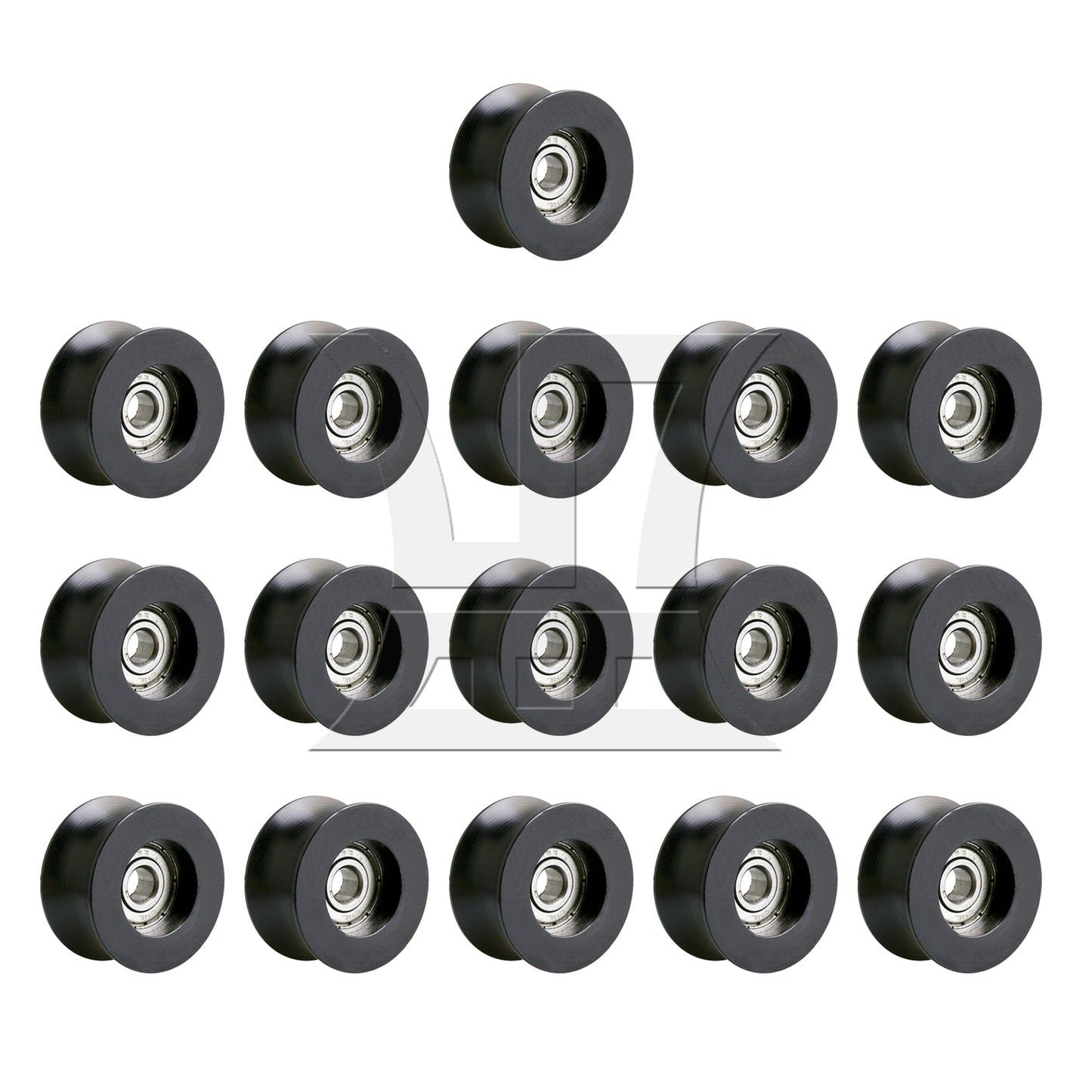 BQLZR Black U Type Groove Bearing Pulley Wheel Pulley 5x25x13mm for Window