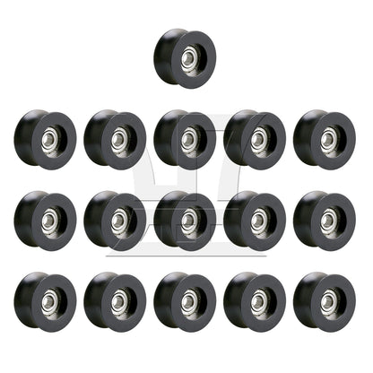BQLZR Black U Type Groove Bearing Pulley Wheel Pulley 5x25x13mm for Window