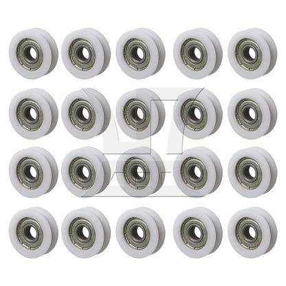 BQLZR  Bearing Pulley Guide Track Roller 0.31x1.18x0.39inch for Garage Door