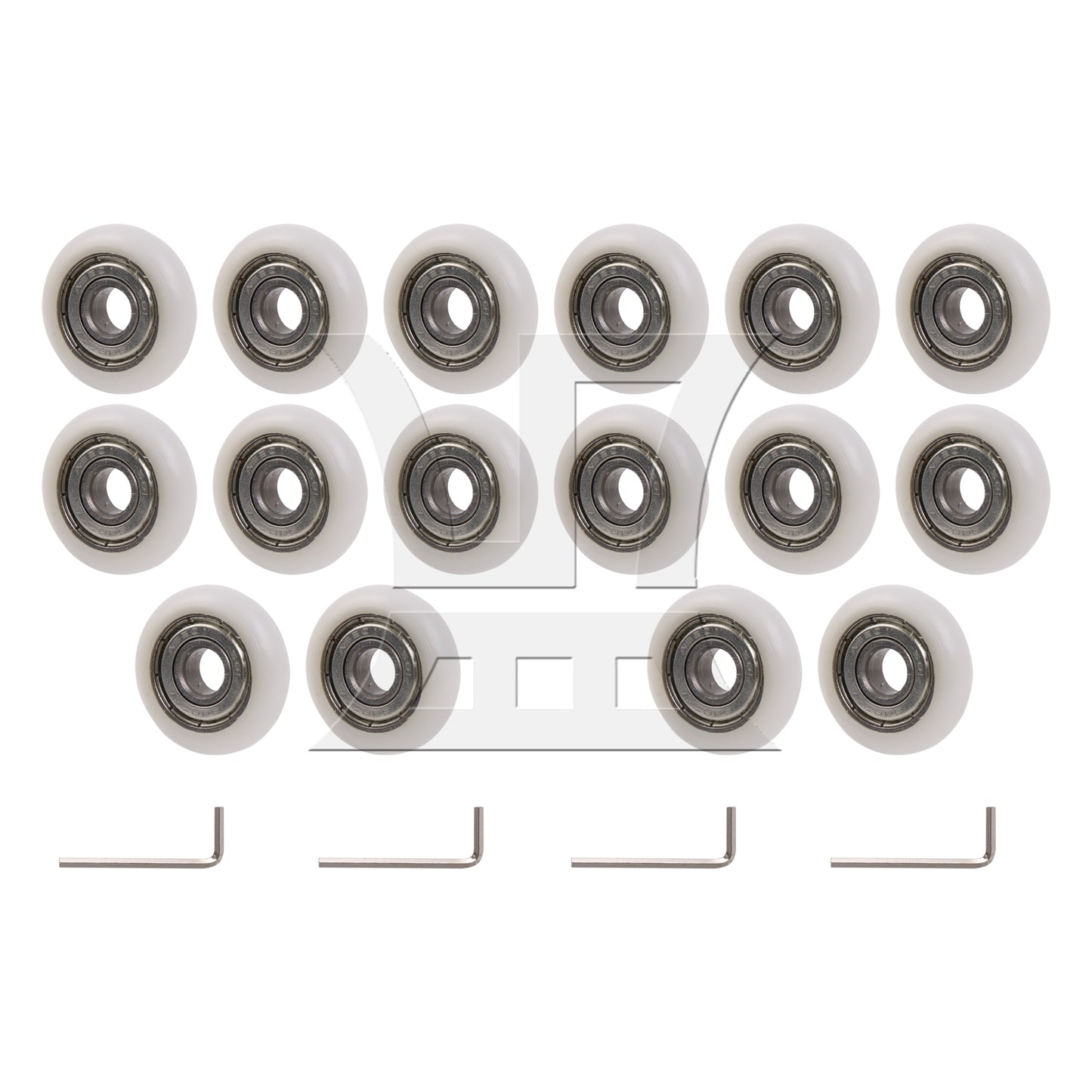 BQLZR White Ball Bearing Guide Pulley Roller Round Wheel 8x30x8.5mm for Window