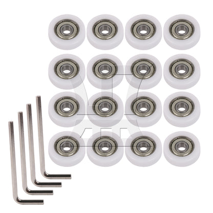 BQLZR 626ZZ 0.6x2.6x0.8cm Guide Pulley Rail Ball Bearing Wheels for Door
