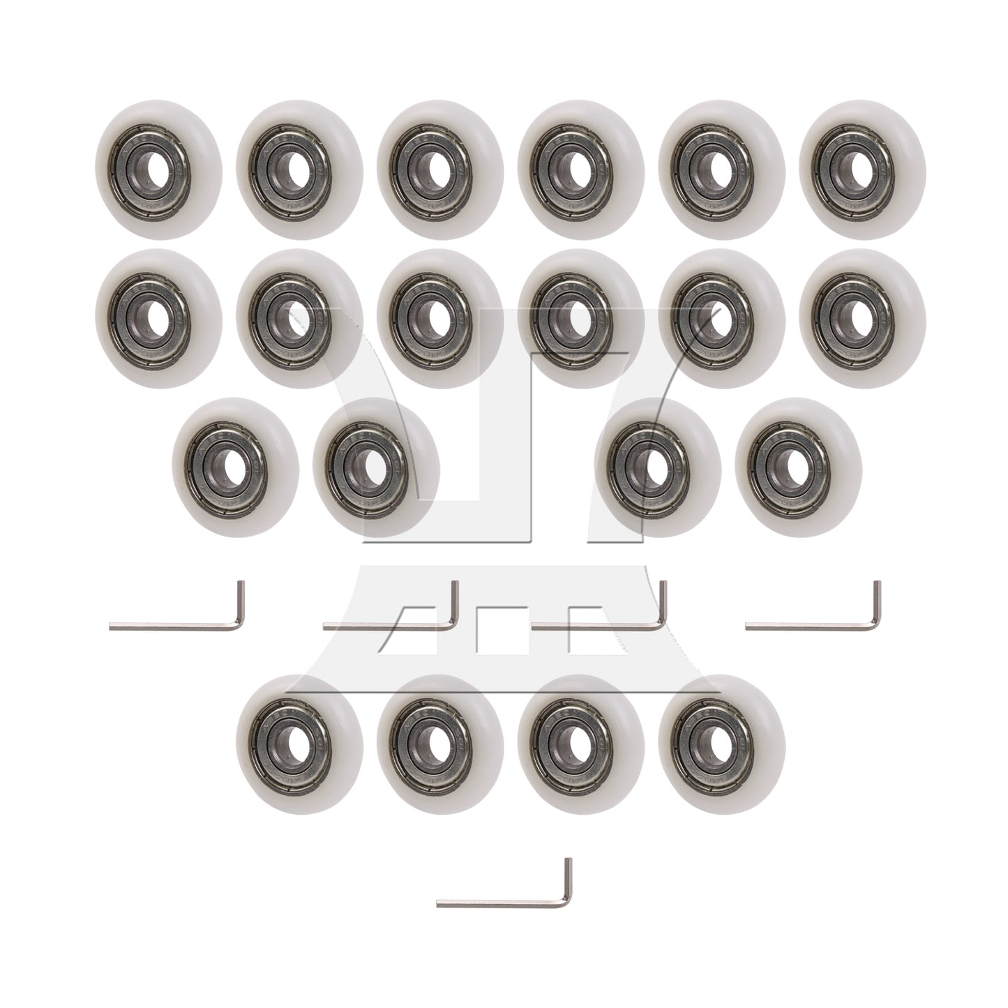 BQLZR White Ball Bearing Guide Pulley Roller Round Wheel 8x30x8.5mm for Window