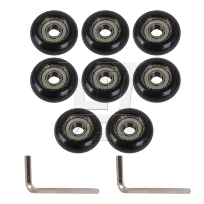 BQLZR Suitcase Luggage Wheel Replacement Swivel 2.95"x1.02" Black w/ Screw