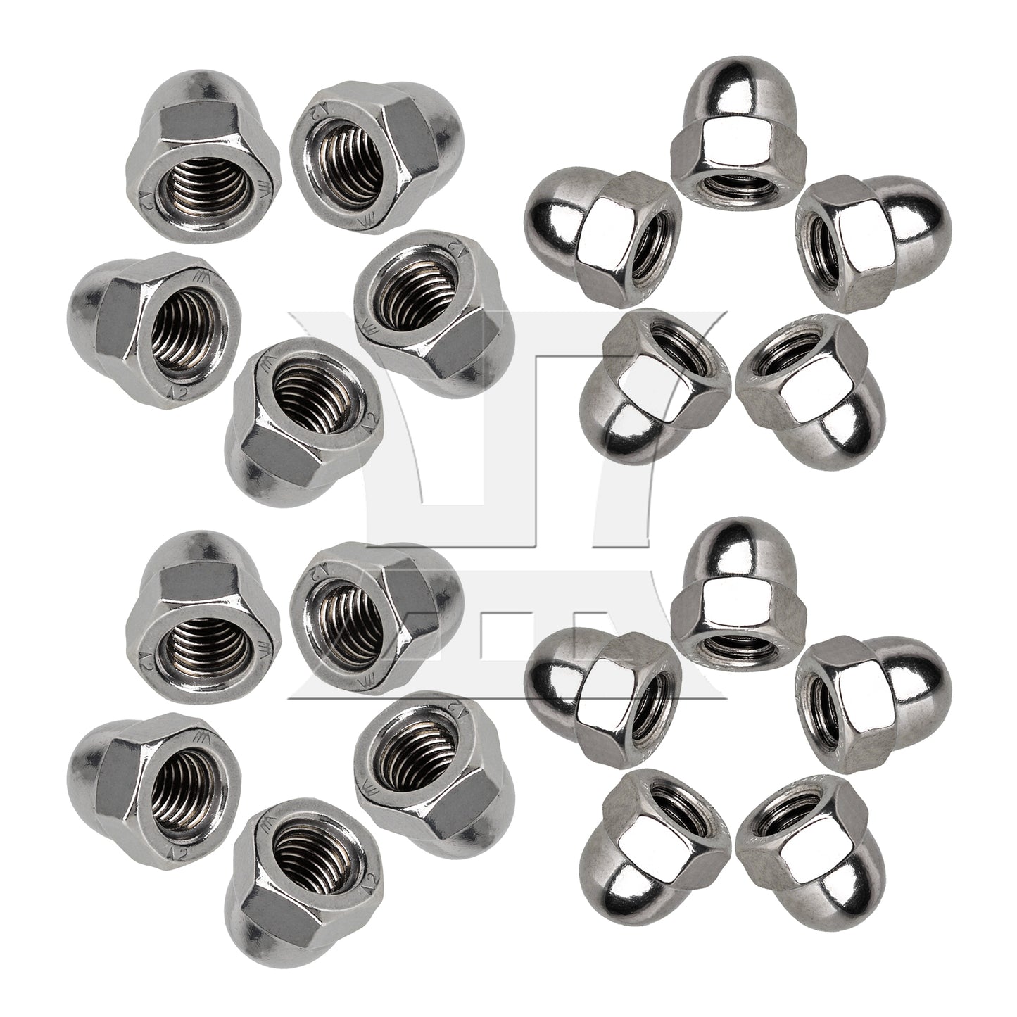 BQLZR 304 Stainless Steel Right Hand Threads Acorn Hex Nut M6