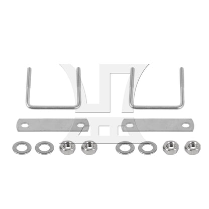 BQLZR Round Trailer Axle U Bolts 2.36"x2.83" M6 with Plate & Nuts & Gaskets