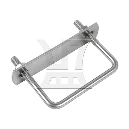 BQLZR Round Trailer Axle U Bolts 2.36"x2.83" M6 with Plate & Nuts & Gaskets