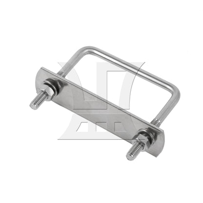 BQLZR Round Trailer Axle U Bolts 2.36"x2.83" M6 with Plate & Nuts & Gaskets