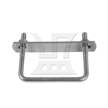 BQLZR Round Trailer Axle U Bolts 2.36"x2.83" M6 with Plate & Nuts & Gaskets