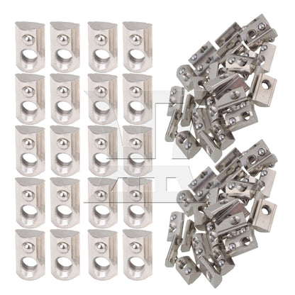 BQLZR Half Round Roll T Spring Nut M5 for 20 Series European Aluminum Slot BQLZR
