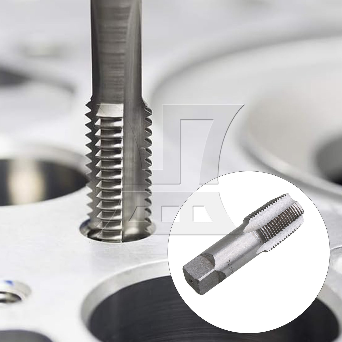 BQLZR 2Pieces Right Hand Machine Tap Metric Repairing Tools Kit NPT 3/4" 1/2" Thread
