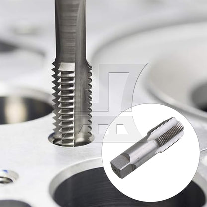 BQLZR 2Pieces Right Hand Machine Tap Metric Repairing Tools Kit NPT 3/4" 1/2" Thread
