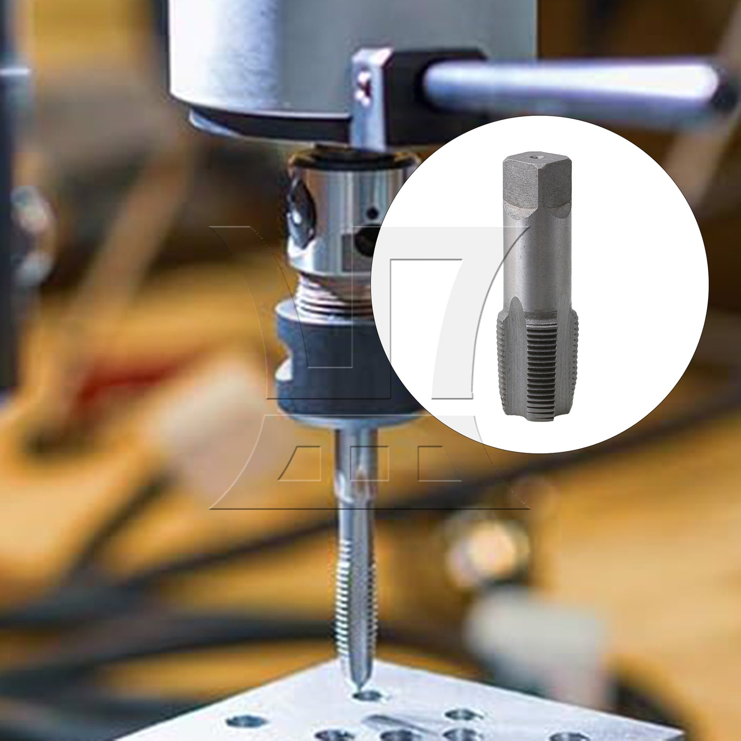 BQLZR 2Pieces Right Hand Machine Tap Metric Repairing Tools Kit NPT 3/4" 1/2" Thread