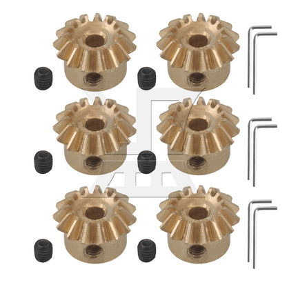BQLZR 0.8 Module 15T Brass Bevel Gear Hardware with Wrench & Screws