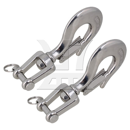 BQLZR 2 Pieces 304 Stainless Steel Clevis Slip Hooks for Trailer 1433 Lbs Capacity