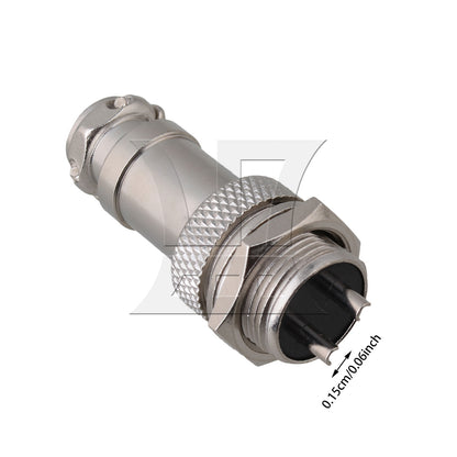 BQLZR 20Pieces Male Female Aviation Connector Plug Kit 2 Pin Replacement for GX16