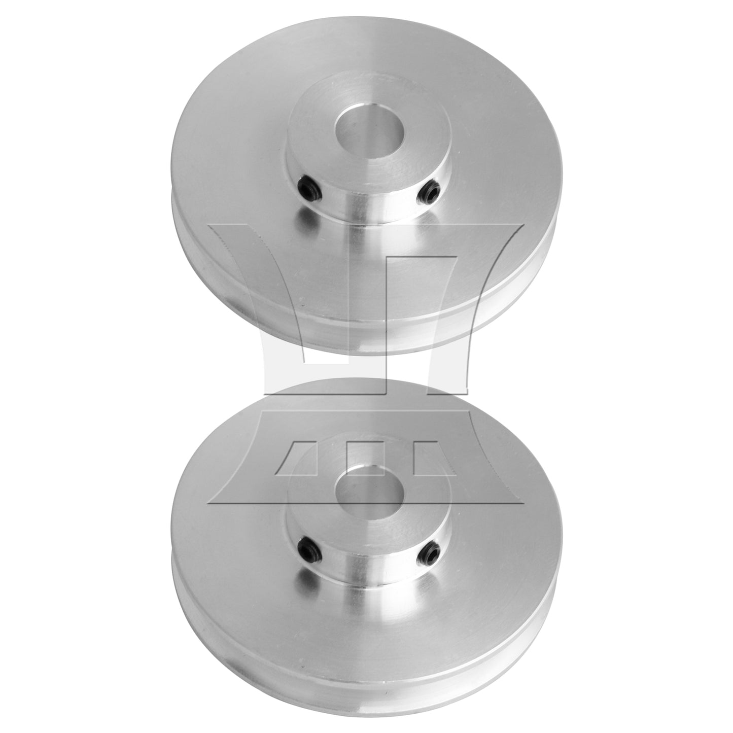 BQLZR 2Pieces Single Groove Pulley 58mm Diameter 10mm Fixed Bore for Motor Shafts