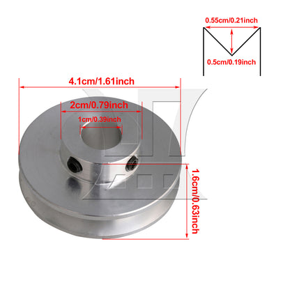 BQLZR Single Groove Shape Pulleys 10 mm Bore for Motor Shaft 3-5 mm Belt