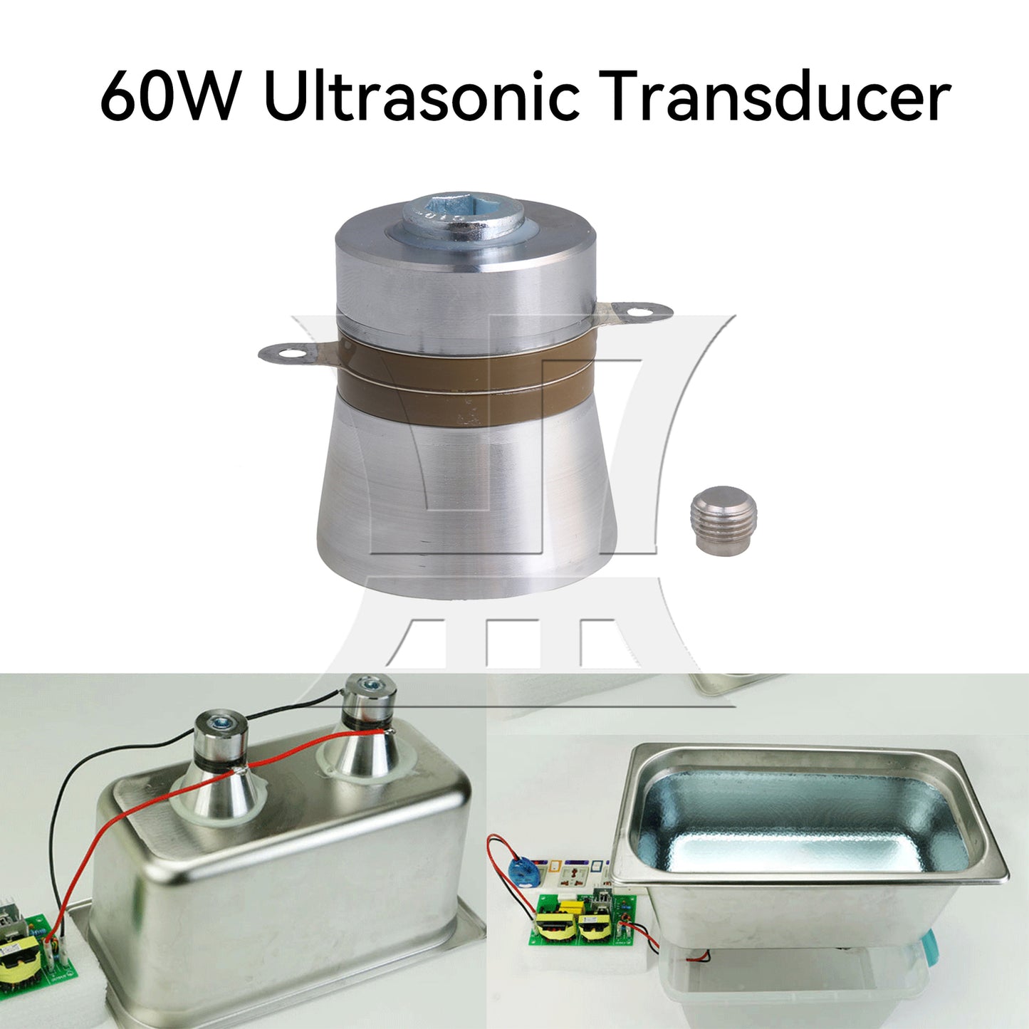 BQLZR 2Pieces Ultrasonic Transducer 60W 40kHZ 100W 28kHZ Kit for Plating Equipment
