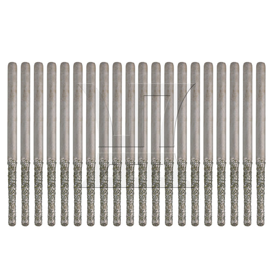 BQLZR 20Pieces 1.8mm Diamond Drill Bit 3/32" Shank for Porcelain Tile Ceramic Glass