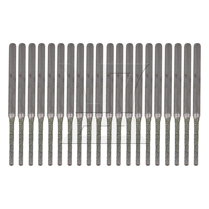 BQLZR 10xBQLZR Lapidary Coated Solid Bits Gems Drilling Bits 1.5mm Silver