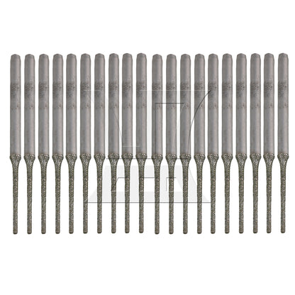BQLZR Lapidary Coated Solid Bits Gems Drilling Bits 1mm Silver
