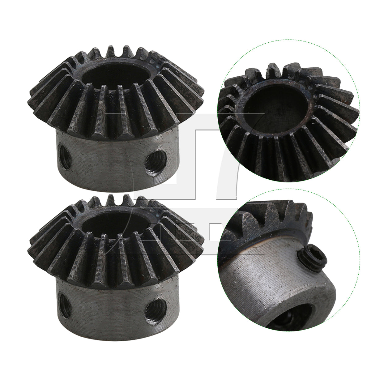 BQLZR 4 Pieces 1.5 Module Bevel Gears 20T 45 Steel Hardware for 1:1 Transmission