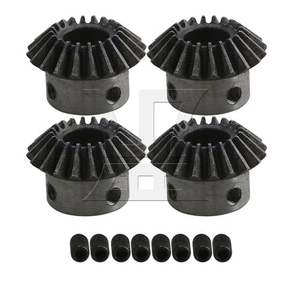 BQLZR 4 Pieces 1.5 Module Bevel Gears 20T 45 Steel Hardware for 1:1 Transmission