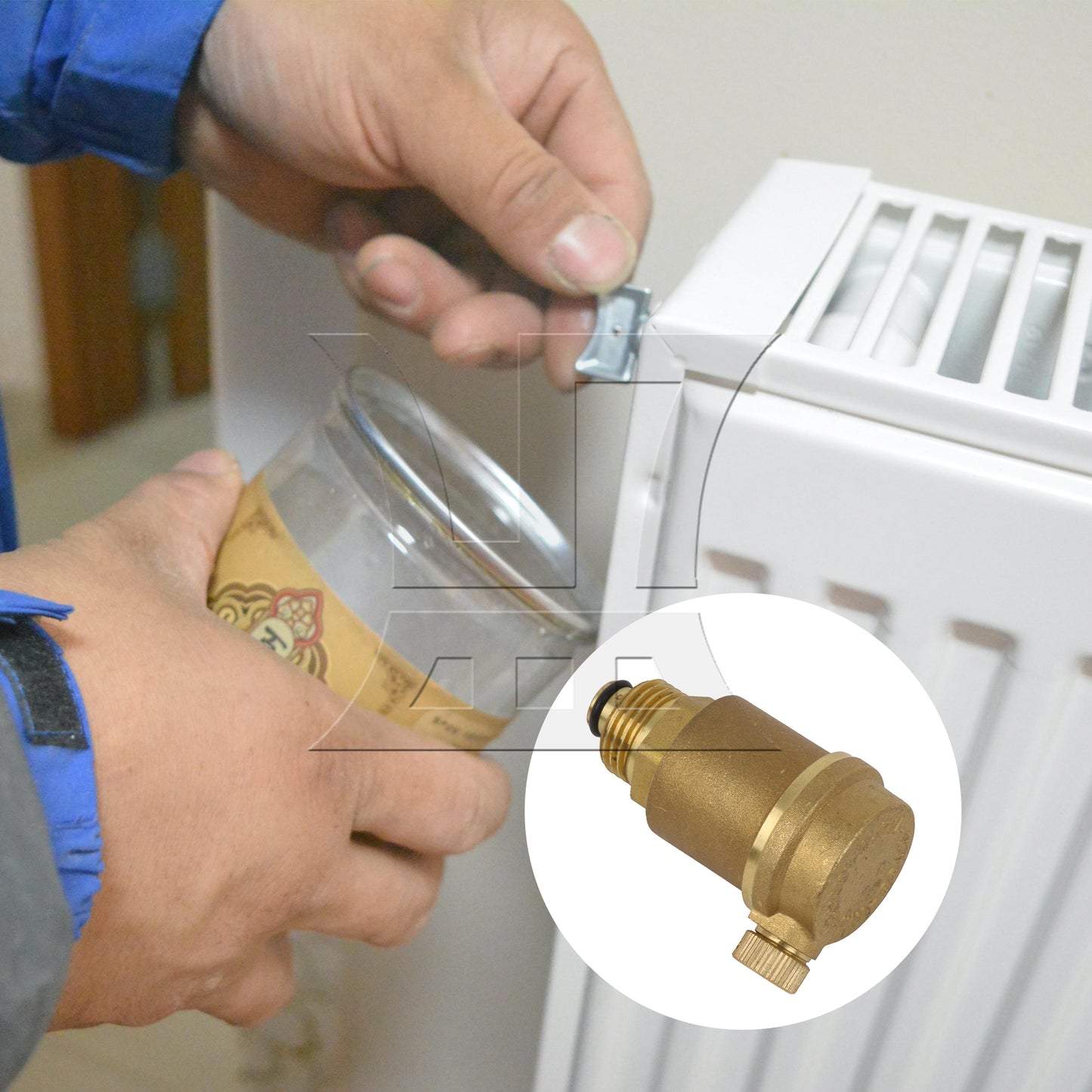 BQLZR Brass Automatic Valve 1/2" for Air Vent Boiler Water Supply System