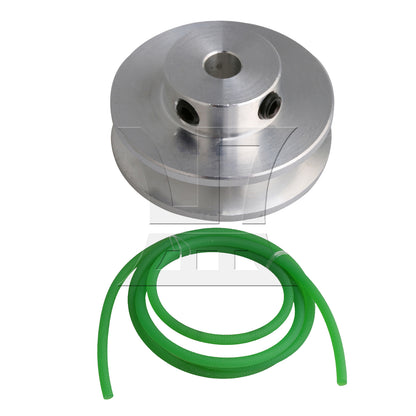 BQLZR Aluminum Single Groove Pulley 31mm 5mm with 3.28 feet Transmission Belt Kit