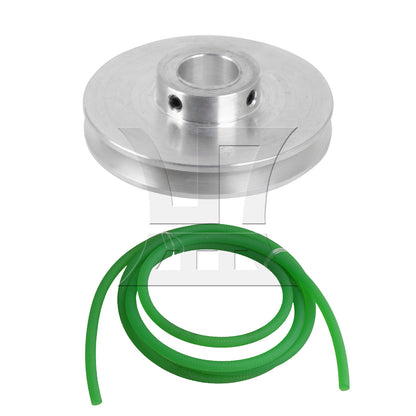 BQLZR Aluminum Single Groove Pulley 31mm 5mm with 3.28 feet Transmission Belt Kit