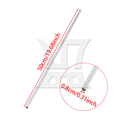 BQLZR Cylinder Linear Shaft 19.69x0.31 Inch for Injection Molding Machine