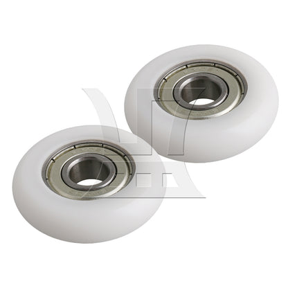 BQLZR 18 Pieces Plastic Bearing Guide Pulley Wheel Ball Bearing with Copper Bushing