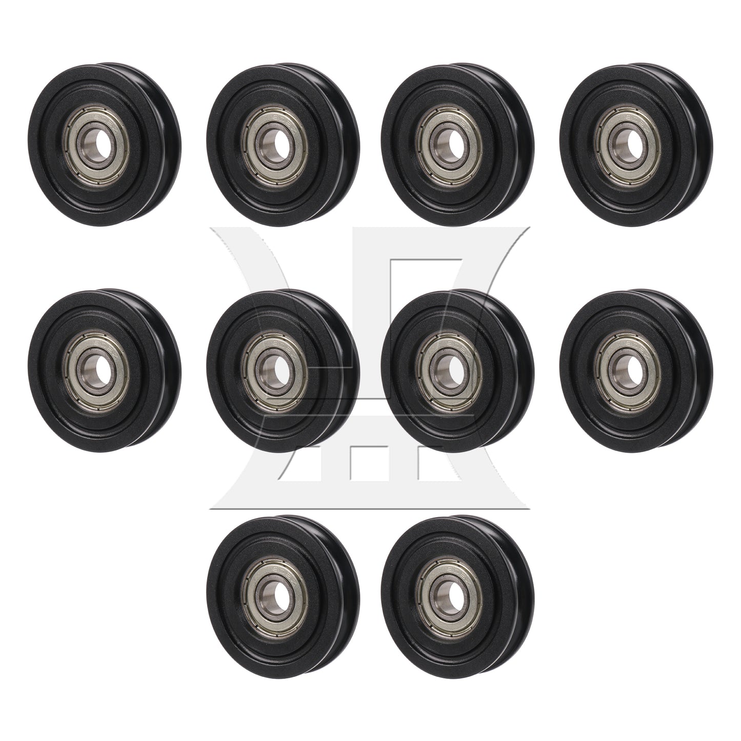 BQLZR U Type Groove Guide Pulley Wheel Bearing Door Window Roll 8x40x10mm