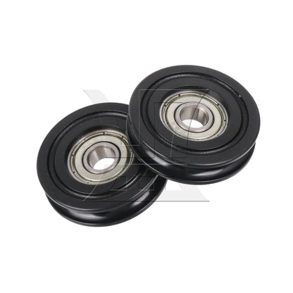 BQLZR Bearing Steel Cable Pulley 8mm ID x 40mm OD w/ Black Plastic Coated