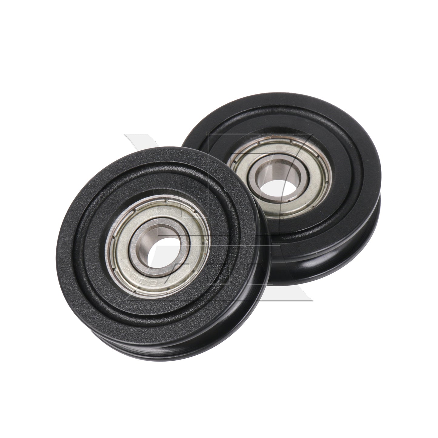 BQLZR Bearing Steel Cable Pulley 8mm ID x 40mm OD w/ Black Plastic Coated
