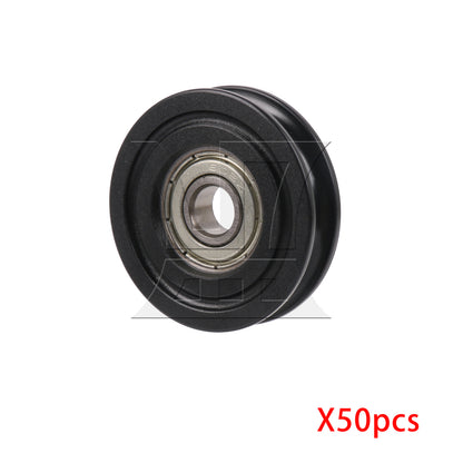 BQLZR Bearing Steel Cable Pulley 8mm ID x 40mm OD w/ Black Plastic Coated
