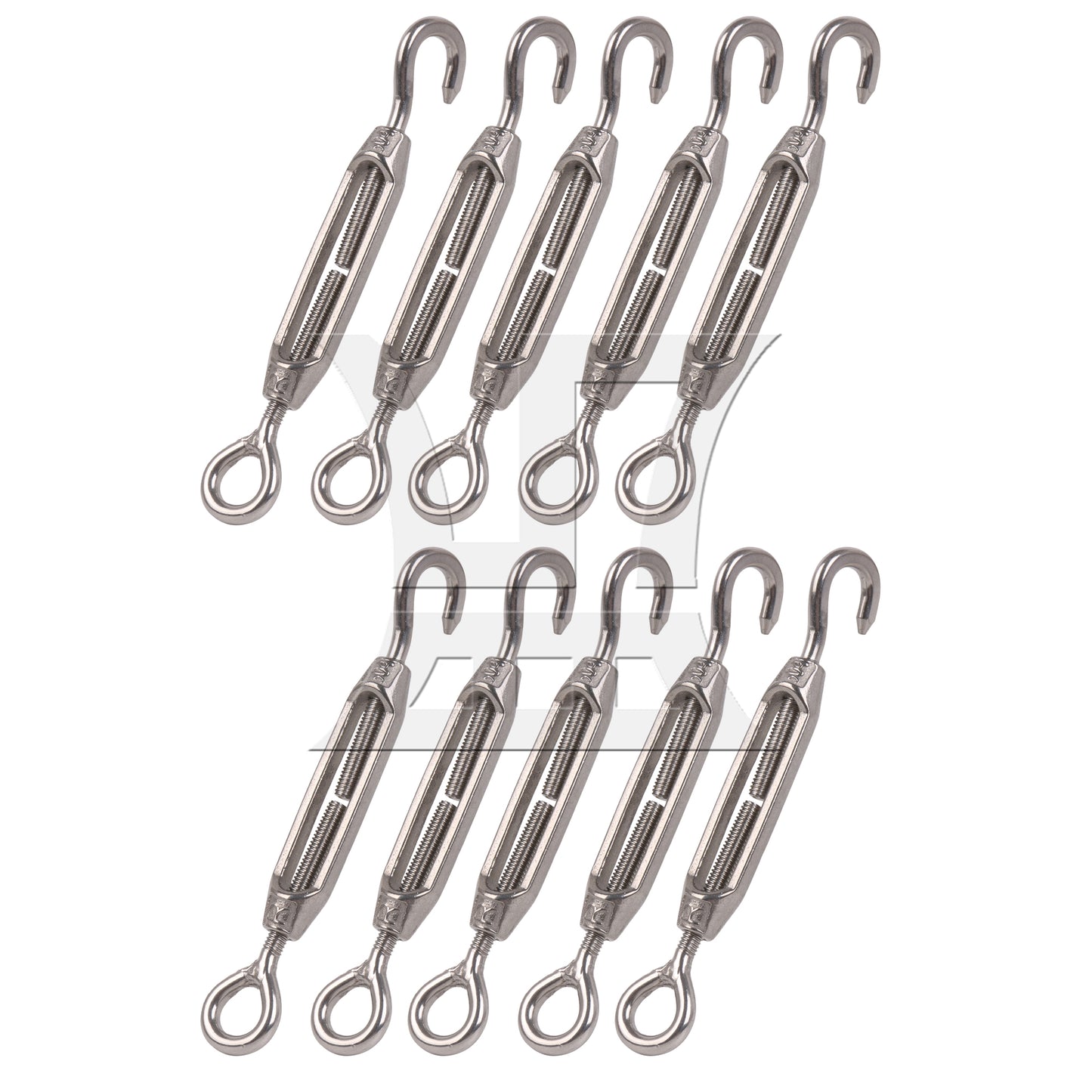 BQLZR  M4 Stainless Steel 304 Hook & Eye Turnbuckle Wire Rope Tension
