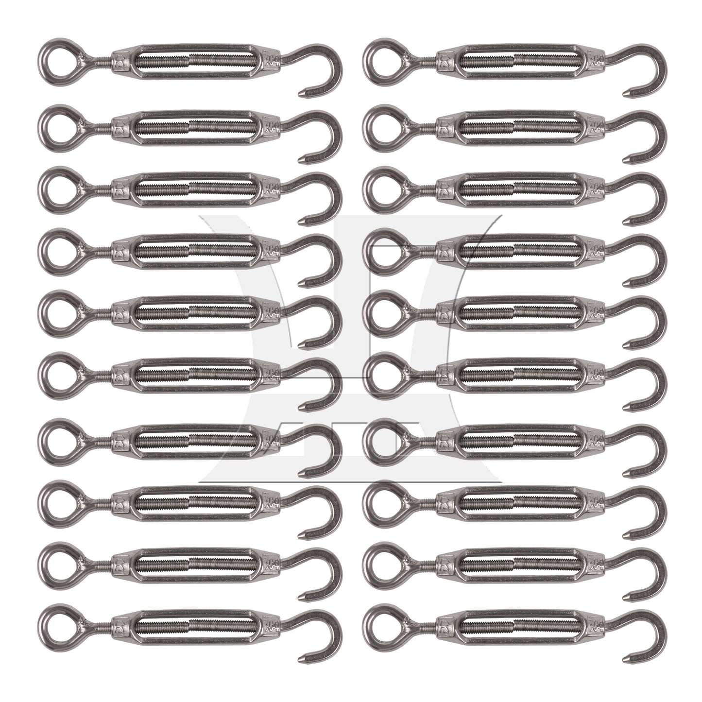 BQLZR  M4 Stainless Steel 304 Hook & Eye Turnbuckle Wire Rope Tension