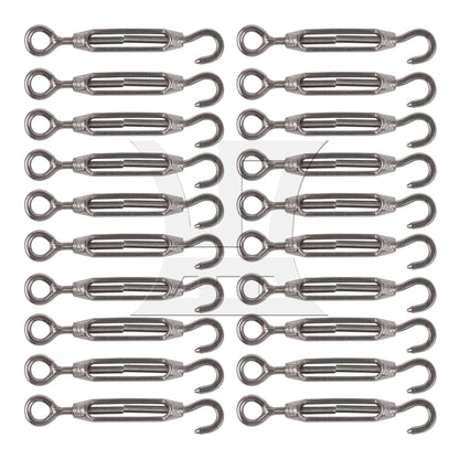 BQLZR  M4 Stainless Steel 304 Hook & Eye Turnbuckle Wire Rope Tension
