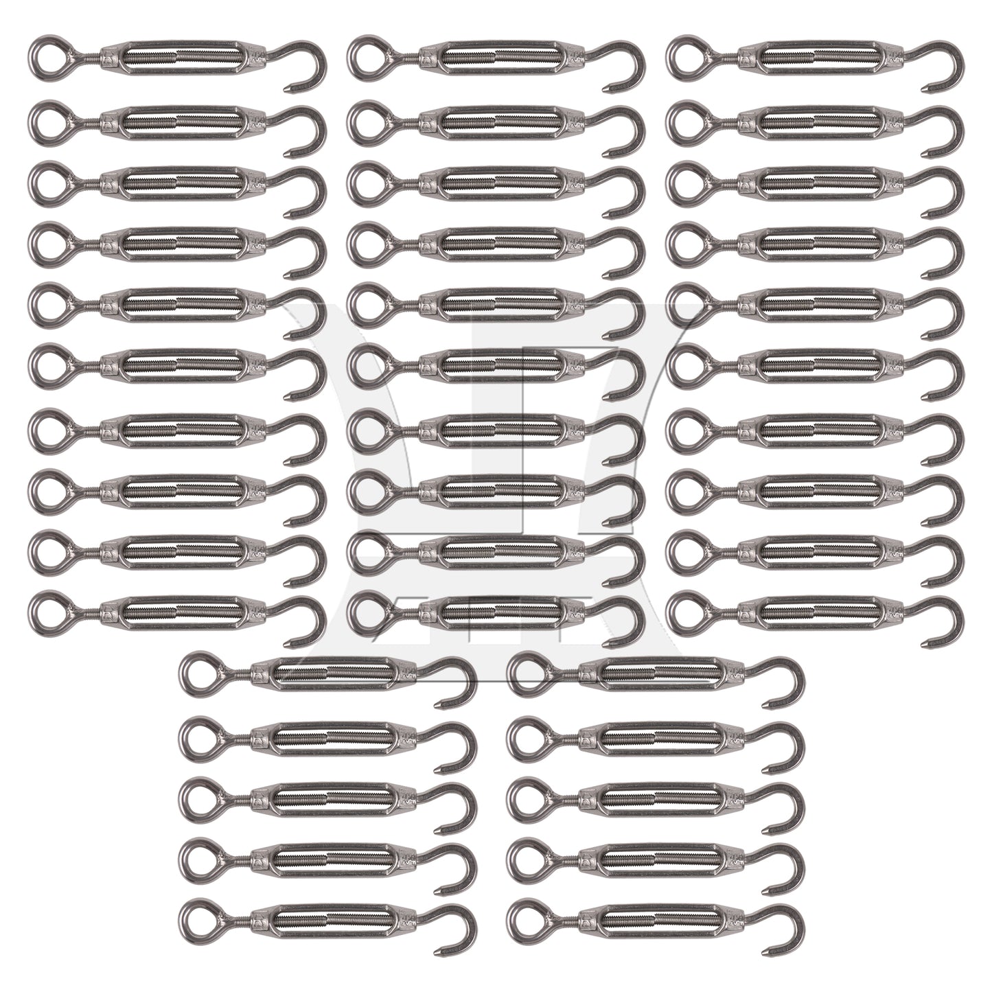 BQLZR  M4 Stainless Steel 304 Hook & Eye Turnbuckle Wire Rope Tension