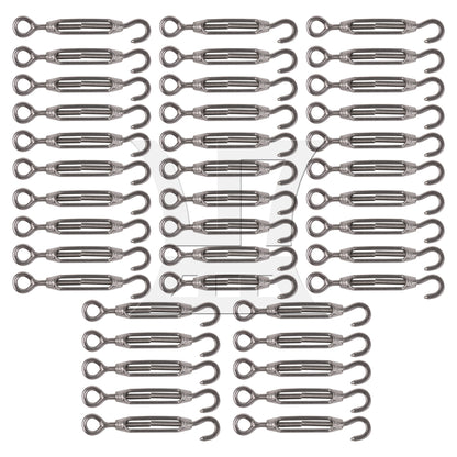 BQLZR  M4 Stainless Steel 304 Hook & Eye Turnbuckle Wire Rope Tension