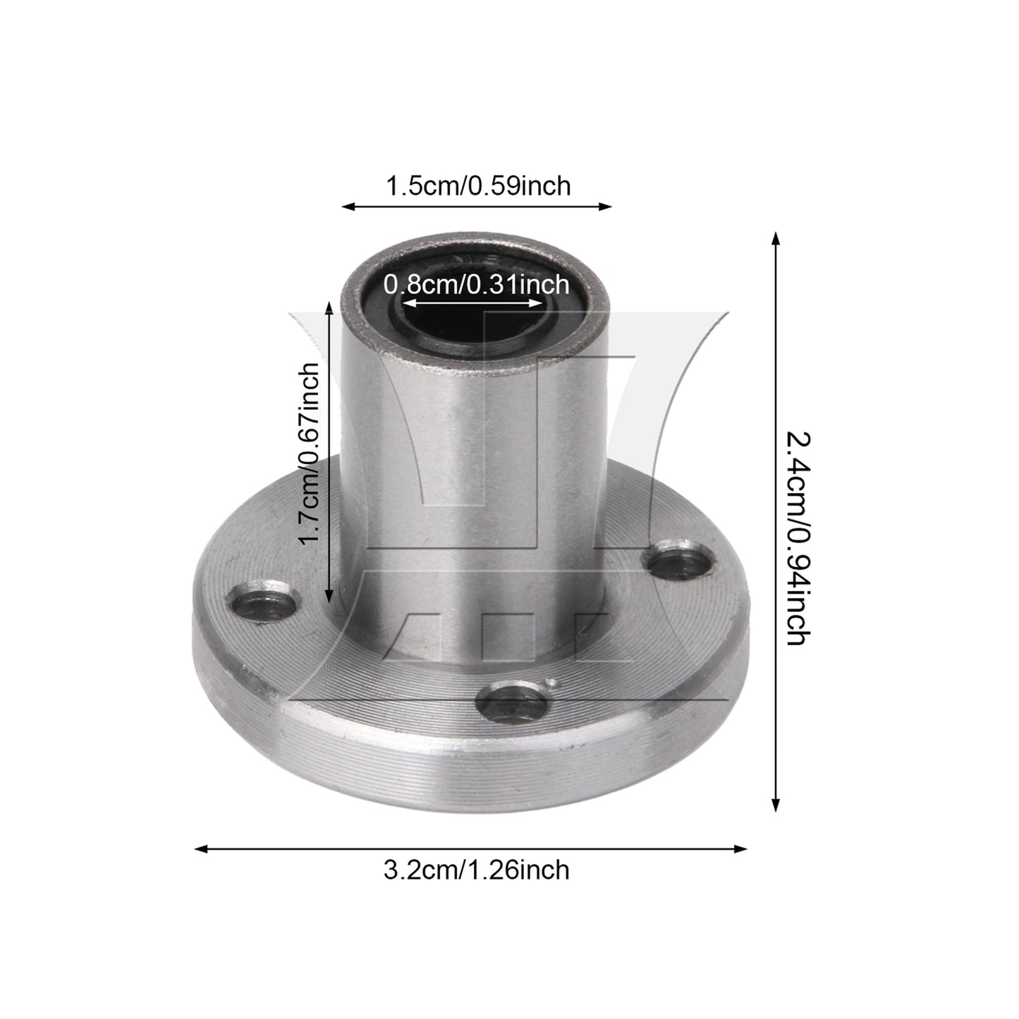 BQLZR  LMF8UU Round Flange Linear Bearing for 8mm Linear Shaft CNC Machine