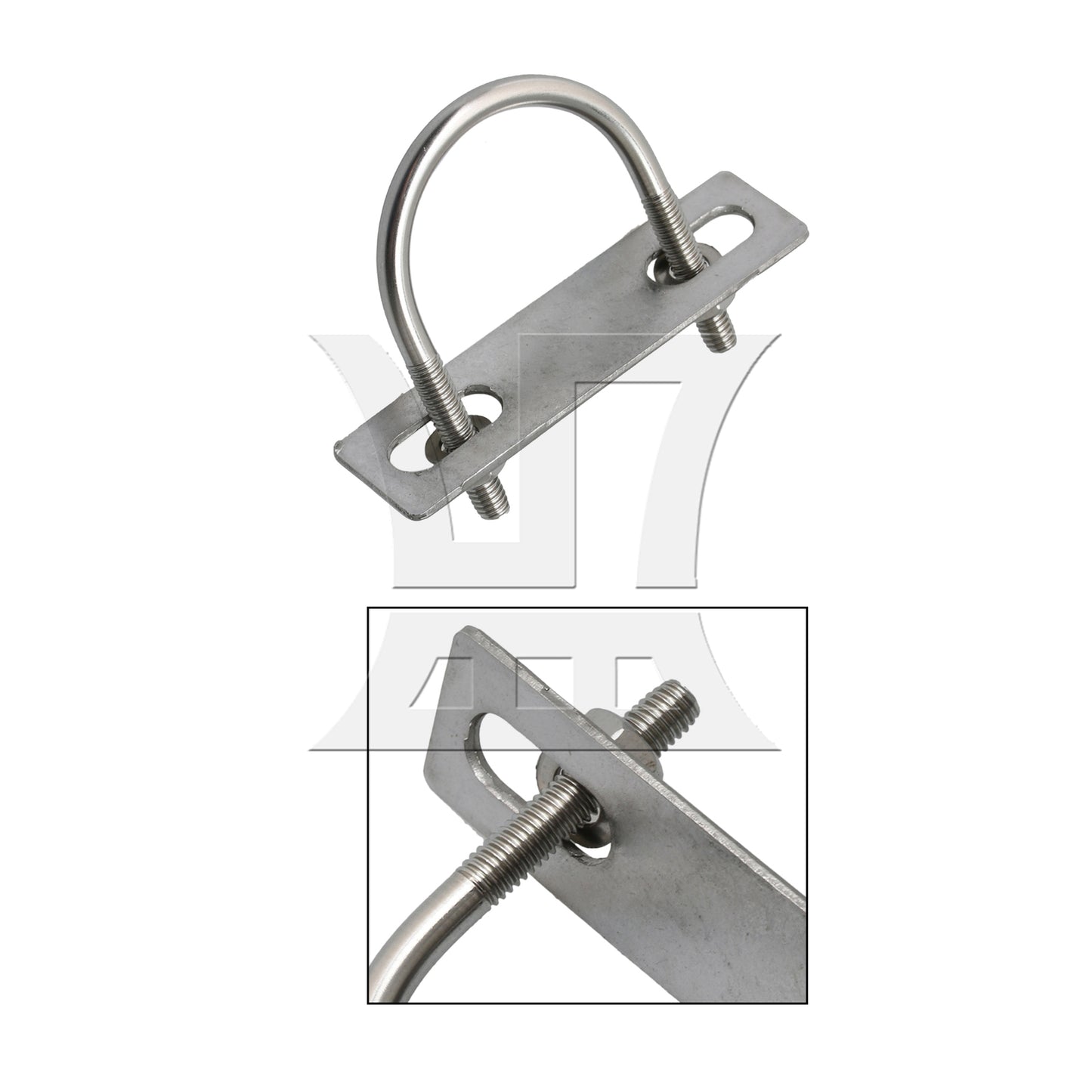 BQLZR 1.65" Pipe Pole U Shaped Bolt U-Bolts U Bend Stainless Steel M6 Set