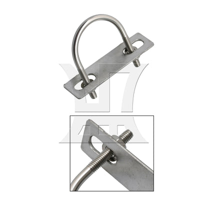 BQLZR 1.65" Pipe Pole U Shaped Bolt U-Bolts U Bend Stainless Steel M6 Set