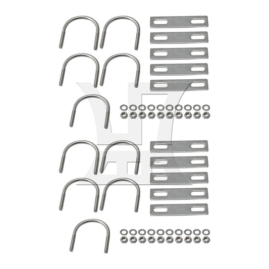 BQLZR 1.65" Pipe Pole U Shaped Bolt U-Bolts U Bend Stainless Steel M6 Set