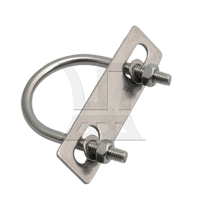 BQLZR 1.65" Pipe Pole U Shaped Bolt U-Bolts U Bend Stainless Steel M6 Set