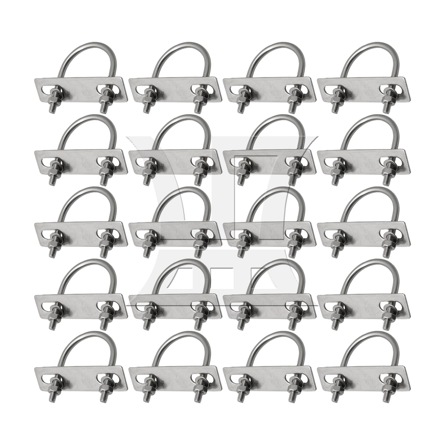 BQLZR 1.65" Pipe Pole U Shaped Bolt U-Bolts U Bend Stainless Steel M6 Set
